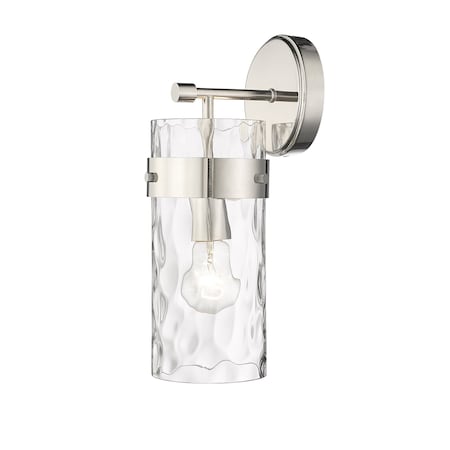 Z-Lite Fontaine 1 Light Wall Sconce, Polished Nickel & Clear 3035-1SS-PN
